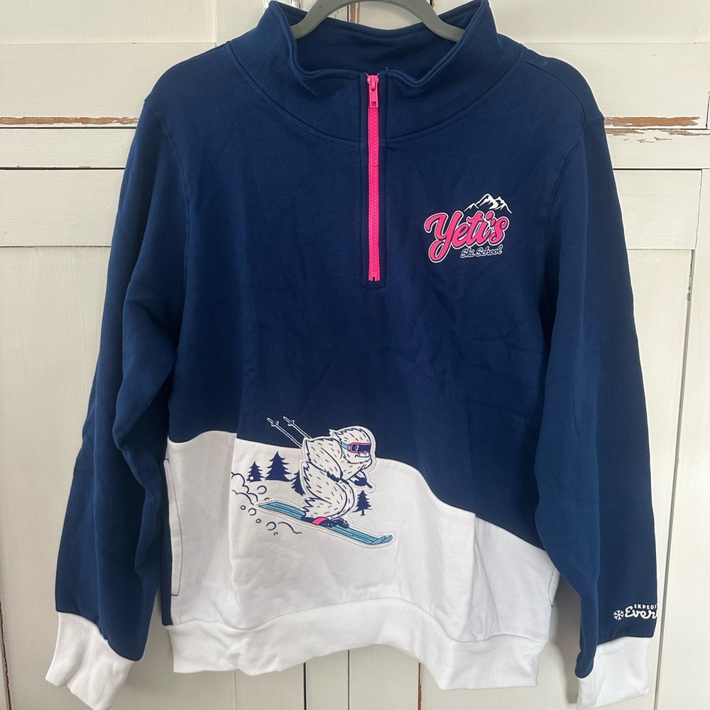 NWT Disney World Yeti ski school Everest quarter zip sweatshirt